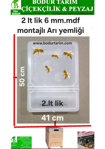 Bodur Tarım Bulancak 50x41, 2 Lt Lik 6 Mm Mdf Kovan Üstü Arı Yemlik