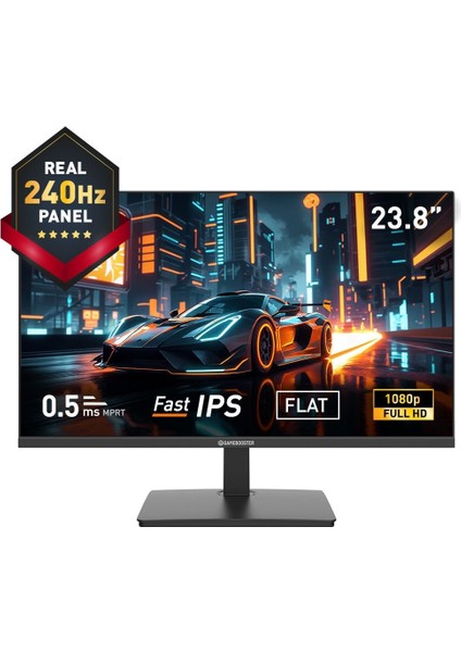 GB-24F240FF 23.8" 240Hz Fast IPS 0.5ms Mprt Fhd 1xhdmı+1xdp Flat Gaming Monitör