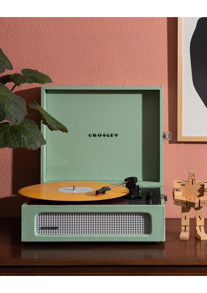 Vintage Bluetooth Alıcılı ve Taşınabilir Müzik Pikap