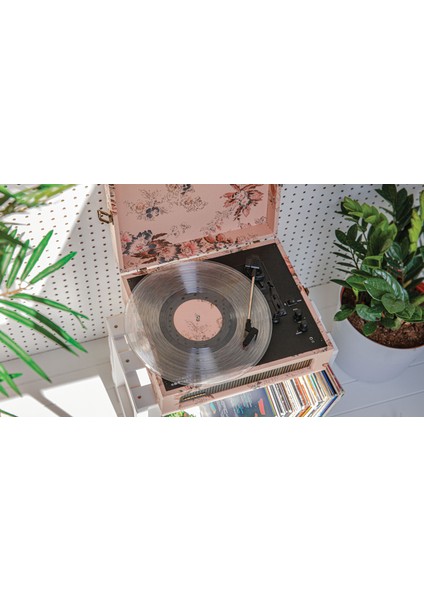 Vintage Bluetooth Alıcılı ve Taşınabilir Müzik Pikap