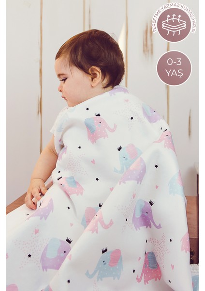 Fluffy Ultra Yumuşak Mikro Polar Unisex Bebek Battaniyesi, Hayvan Desenli, Beyaz, 80x100 cm fiyatları
