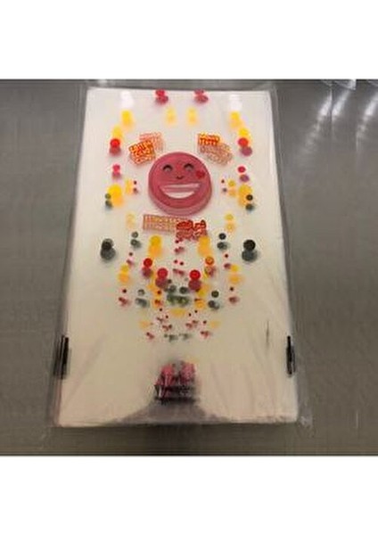 Orta Boy Pamuk Şeker Poşeti 500 Adet Şeffaf Baskılı 22x38 cm Kullanıma Uygun modelleri