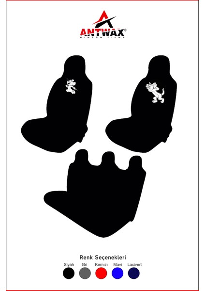 Tom & Jerry Temalı Tüm Araçlara Uyumlu Ön+Arka Koltuk Kılıfı modelleri