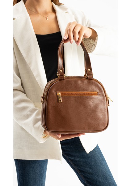 Kadın Suni Deri Ayarlanabilir Çapraz Askılı Smart Casual Omuz ve El Çantası