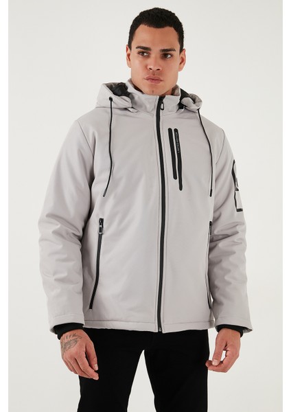 Regular Fit Çıkarılabilir Kapüşonlu Cepli Mont Erkek Mont 497ALBERT