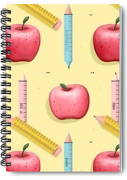 Okula Dönüş Tasarım Tel Spiralli 4'lü Hatıra, Günlük, Ajanda, Anı, Okul Defter Seti fırsatları