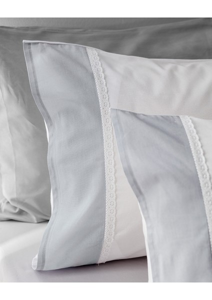 Nicola %100 Pamuk 2'li Yastık Kılıfı - Gri fiyatları
