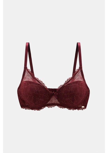 Roma Bordo Dantelli Dolgusuz Sütyen