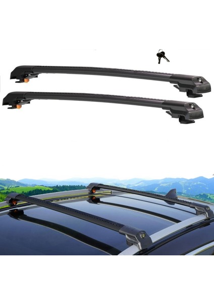 Peugeot 308 Station Wagon 2008-2013 Için Kilitlenebilir Ara Atkı Tavan Barları - 2li Bar - Siyah fiyatları