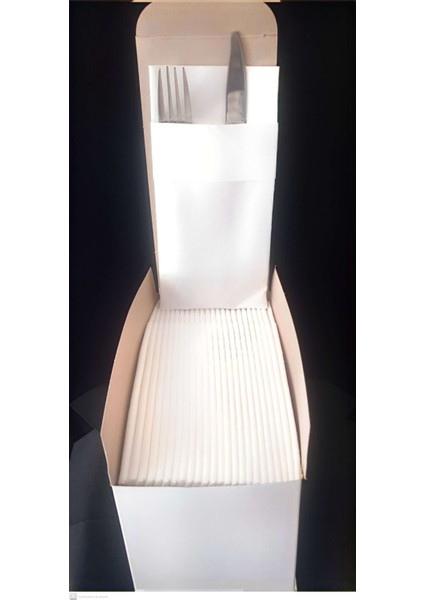 Beyaz Kumaş Dokulu Cepli Peçete 40X40 25'li Paket