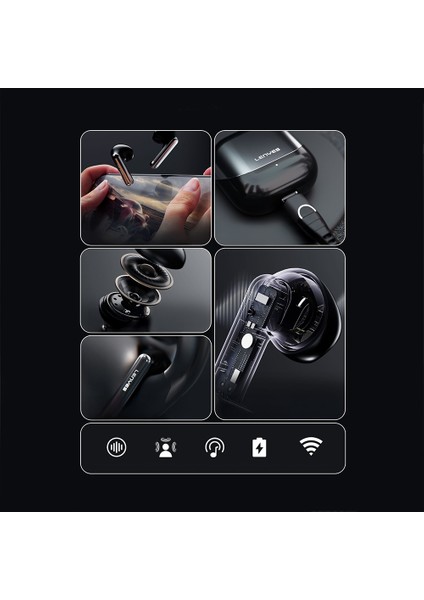 Serene x Anc Özellikli Enc Teknolojili Kulak Içi Bluetooth Kulaklık V5.4 Siyah