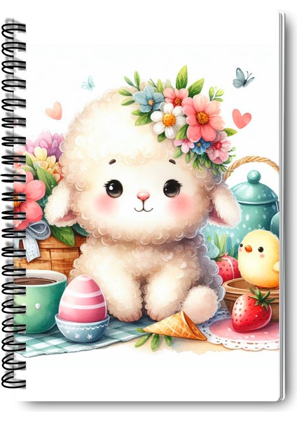 Sevimli Hayvanlar No:1 Tasarım Tel Spiralli 4'lü Hatıra, Günlük, Ajanda, Anı, Okul Defter Seti modelleri