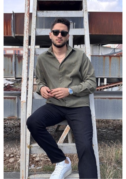 Erkek, Nakış Detaylı, Regular-Fit, Kışlık-Baharlık, Ince Fitilli Kadife Gömlek G16 modelleri