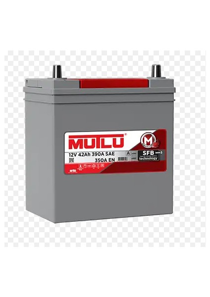 12 Volt 42 Amper Ince Kutup Mutlu Akü. Güncel - Yeni Üretim.