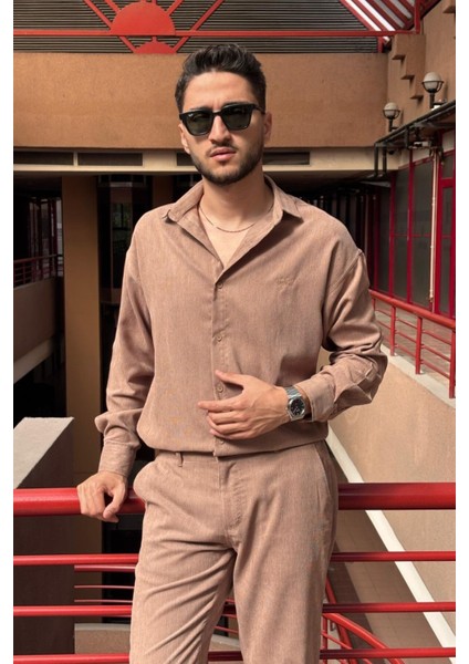 Erkek, Nakış Detaylı, Regular-Fit, Kışlık-Baharlık, Ince Fitilli Kadife Gömlek G16 modelleri