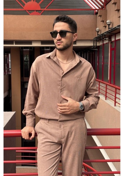 Erkek, Nakış Detaylı, Regular-Fit, Kışlık-Baharlık, Ince Fitilli Kadife Gömlek G16 fırsatları