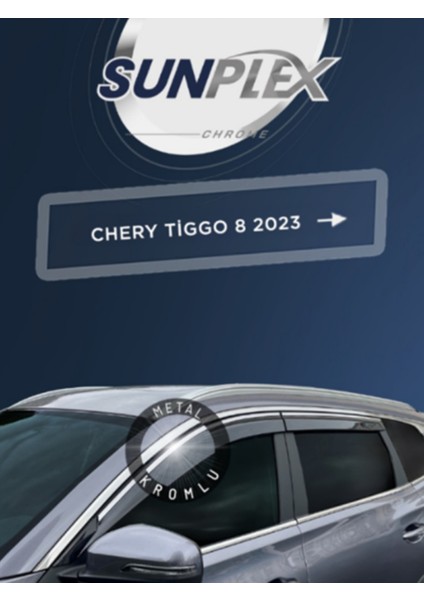 Chery Tiggo 8 Pro 2023 ve Sonrası Kromlu Cam Rüzgarlığı Takım 4’lü Rüzgar Kesici, Yağmur Önleyici fiyatları