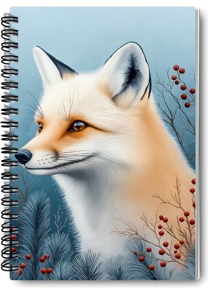 Tilki Kış Temalı Tasarım Tel Spiralli 4'lü Hatıra, Günlük, Ajanda, Anı, Okul Defter Seti fiyatları