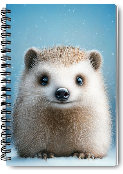 Kirpi Kış Temalı Tasarım Tel Spiralli 4'lü Hatıra, Günlük, Ajanda, Anı, Okul Defter Seti fırsatları