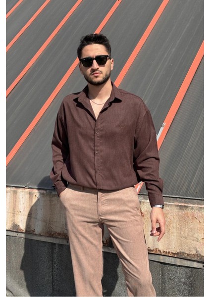 Erkek, Nakış Detaylı, Regular-Fit, Kışlık-Baharlık, Ince Fitilli Kadife Gömlek G16 modelleri