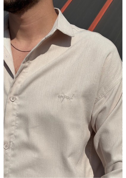 Erkek, Nakış Detaylı, Regular-Fit, Kışlık-Baharlık, Ince Fitilli Kadife Gömlek G16 indirimleri