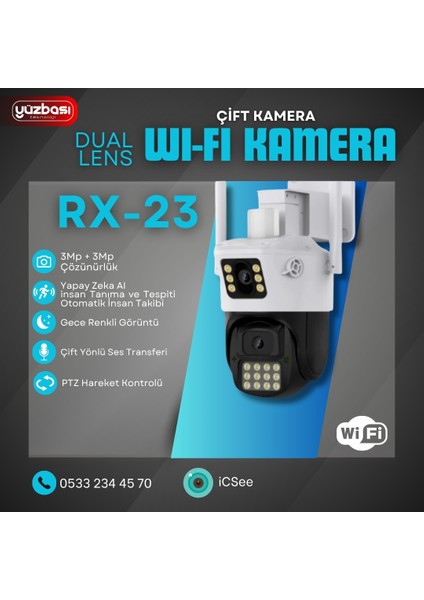 Rx-23 Wi-Fi Çift Kamera 3mp+3mp
