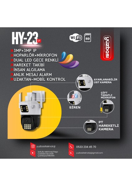 Rx-23 Wi-Fi Çift Kamera 3mp+3mp modelleri