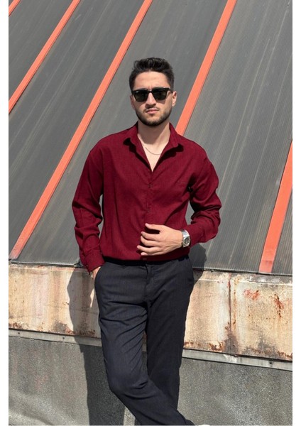 Erkek, Nakış Detaylı, Regular-Fit, Kışlık-Baharlık, Ince Fitilli Kadife Gömlek G16 indirimleri