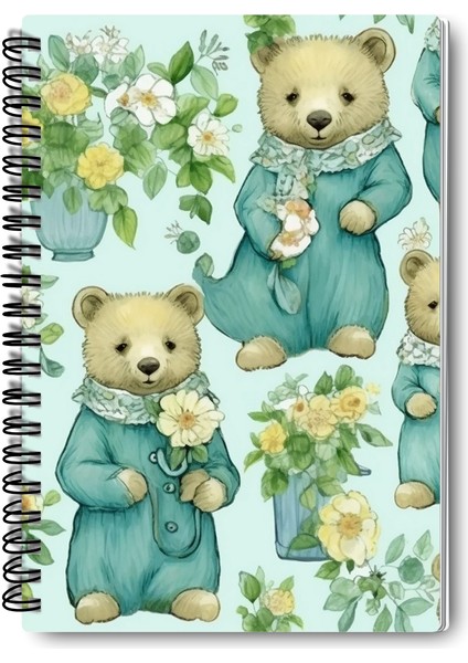 Yavru Sevimli Hayvanlar No:2 Tasarım Tel Spiralli 4'lü Hatıra, Günlük, Ajanda, Okul Defter Seti fiyatları