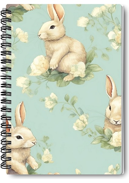 Yavru Sevimli Hayvanlar No:2 Tasarım Tel Spiralli 4'lü Hatıra, Günlük, Ajanda, Okul Defter Seti modelleri