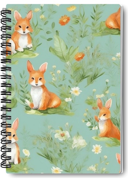 Yavru Sevimli Hayvanlar No:2 Tasarım Tel Spiralli 4'lü Hatıra, Günlük, Ajanda, Okul Defter Seti indirimleri