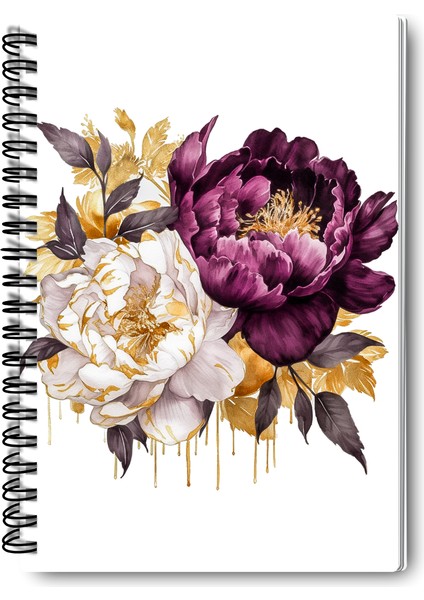 Doğa Temalı Renli Çiçekler Tasarım Tel Spiralli 4'lü Hatıra, Günlük, Ajanda, Anı, Okul Defter Seti indirimleri