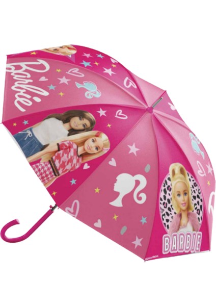 Koruma Kılıflı Lisanslı Pembe Barbie Çocuk Şemsiyesi BNT159