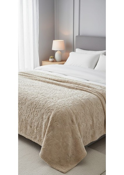 Emboss Çift Kişilik Battaniye Vizon fiyatları