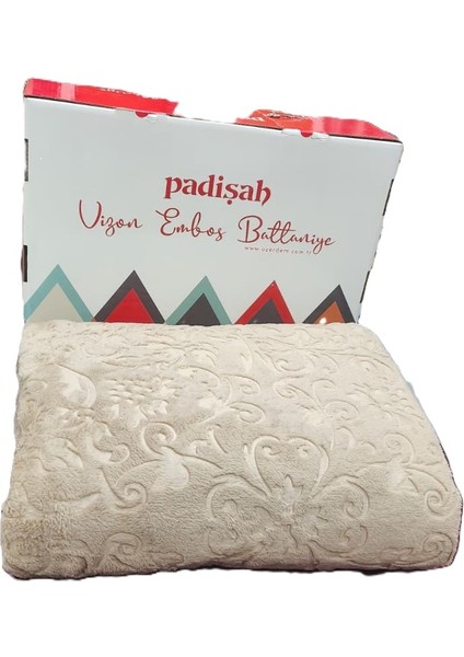 Emboss Çift Kişilik Battaniye Vizon modelleri
