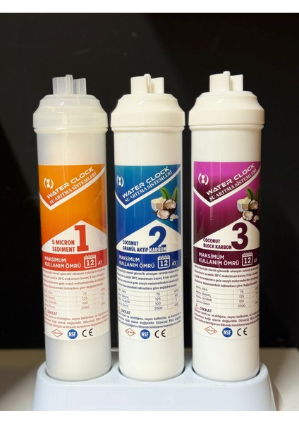 Water Clock Coconut Bazlı Su Arıtma Filtresi 1-2-3 fiyatları