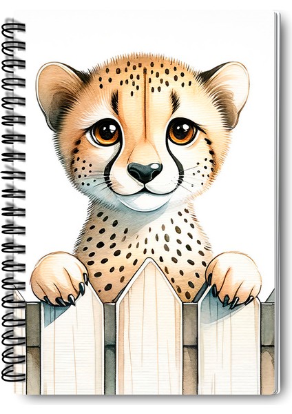 Sevimli Hayvanlar No:5 Tasarım Tel Spiralli 4'lü Hatıra, Günlük, Ajanda, Anı, Okul Defter Seti modelleri