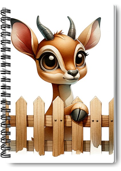 Sevimli Hayvanlar No:5 Tasarım Tel Spiralli 4'lü Hatıra, Günlük, Ajanda, Anı, Okul Defter Seti fırsatları