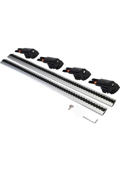 Audi A6 Allroad C7-C8 (2012-2024) Için Kilitlenebilir Ara Atkı Tavan Barları - 2li Bar - Gri