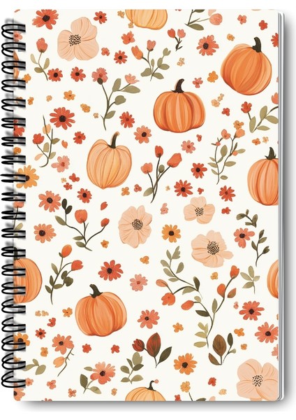 Sonbahar Yaprakları Tasarım Tel Spiralli 4'lü Hatıra, Günlük, Ajanda, Anı, Okul Defter Seti fırsatları