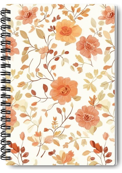 Sonbahar Yaprakları Tasarım Tel Spiralli 4'lü Hatıra, Günlük, Ajanda, Anı, Okul Defter Seti indirimleri