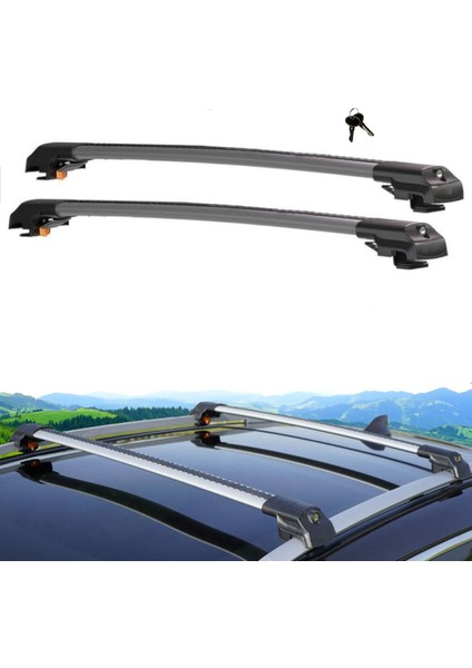 Seat Ateca Suv Kh7 (2016-2024) Için Kilitlenebilir Ara Atkı Tavan Barları - 2li Bar - Gri fiyatları