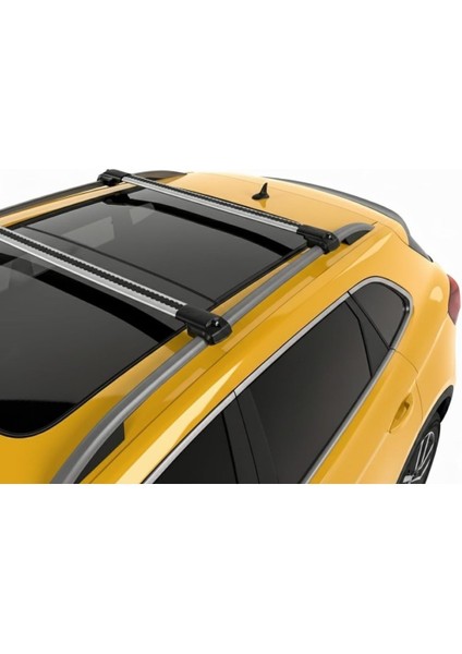 Seat Ateca Suv Kh7 (2016-2024) Için Kilitlenebilir Ara Atkı Tavan Barları - 2li Bar - Gri