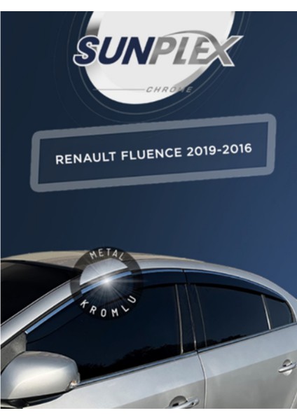 Renault Fluence 2009-2016 Kromlu Cam Rüzgarlığı Takım 4’lü Takım Rüzgar Kesici, Yağmur Önleyici fiyatları