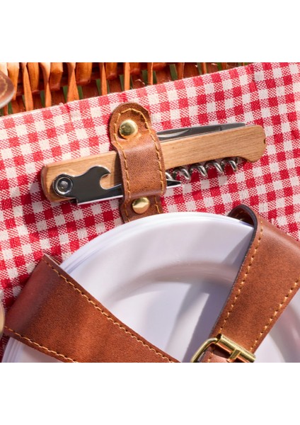 Cestino Italy 4 Kişilik Kırmızı Astarlı Piknik Sepeti fırsatları