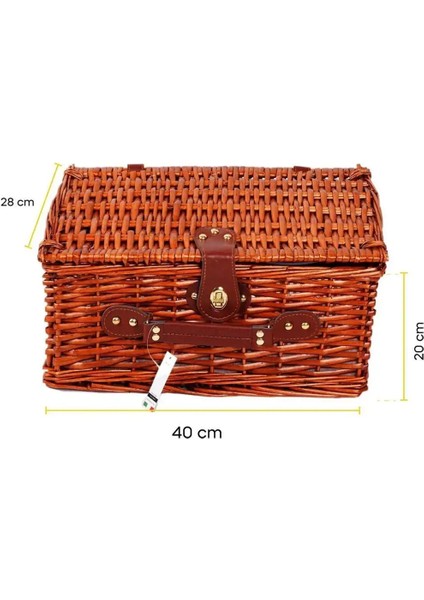 Cestino Italy 4 Kişilik Kırmızı Astarlı Piknik Sepeti indirimleri