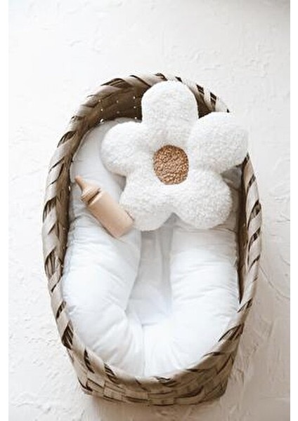 Teddy Beyaz Papatya Yastık