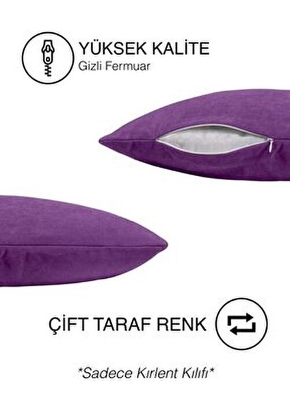 Home Daily Series Menekşe Moru Rengi Kırlent Yastık Kılıfı50 x 30 cm