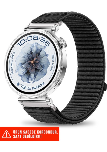 Huawei Watch Gt6 41mm / Gt5 41mm / Gt5 Pro 42mm / Gt4 41mm Uyumlu Spor Cırtlı Naylon Kordon 18mm