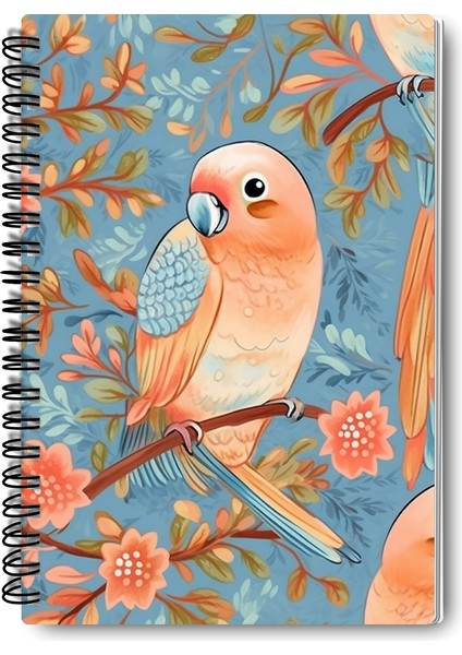 Minik Kuşlar No:2 Tasarım Tel Spiralli 4'lü Hatıra, Günlük, Ajanda, Anı, Okul Defter Seti fırsatları